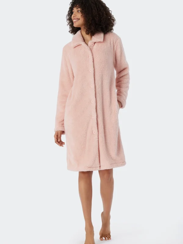 Schiesser Bademantel Teddy Fleece In Dunkelblau 3