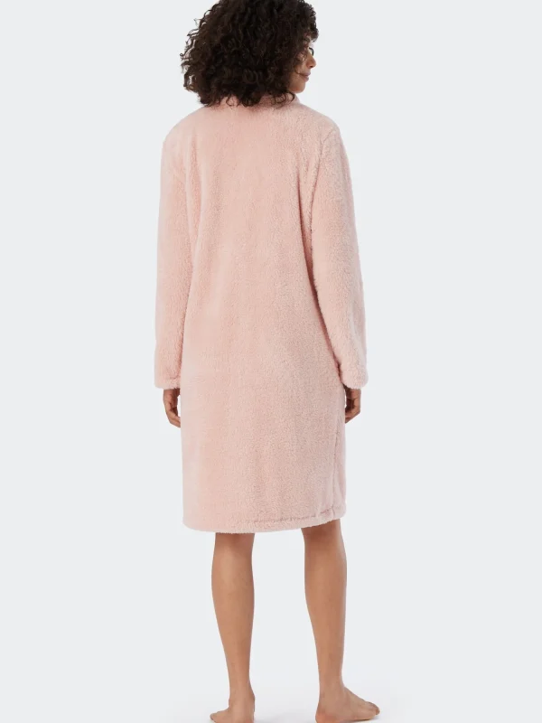 Schiesser Bademantel Teddy Fleece In Dunkelblau 4