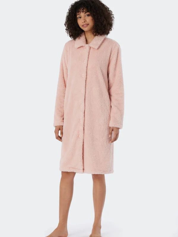 Schiesser Bademantel Teddy Fleece In Dunkelblau 5