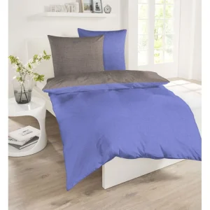 Schiesser Feinbiber-Bettwäsche-Set “Doubleface” In Blau/ Grau 6