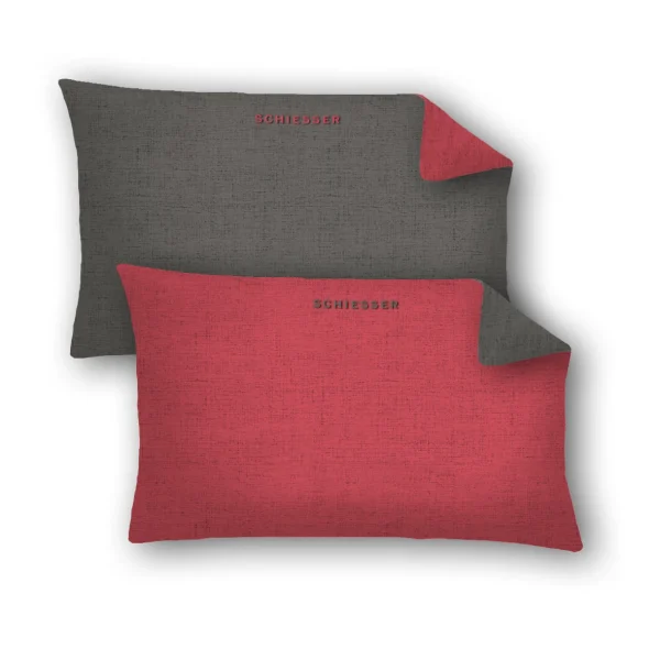 Schiesser Kissenhüllen 2er Pack Doubleface In Rot 1