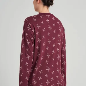 Schiesser Pullover Mix & Relax In Burgund 11