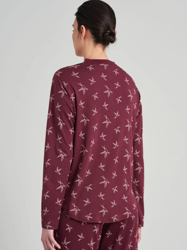 Schiesser Pullover Mix & Relax In Burgund 4
