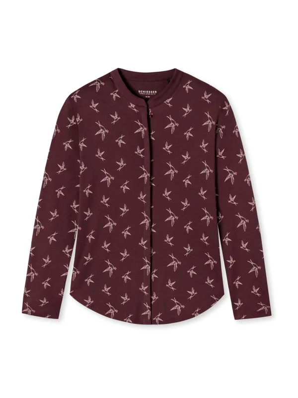 Schiesser Pullover Mix & Relax In Burgund 1