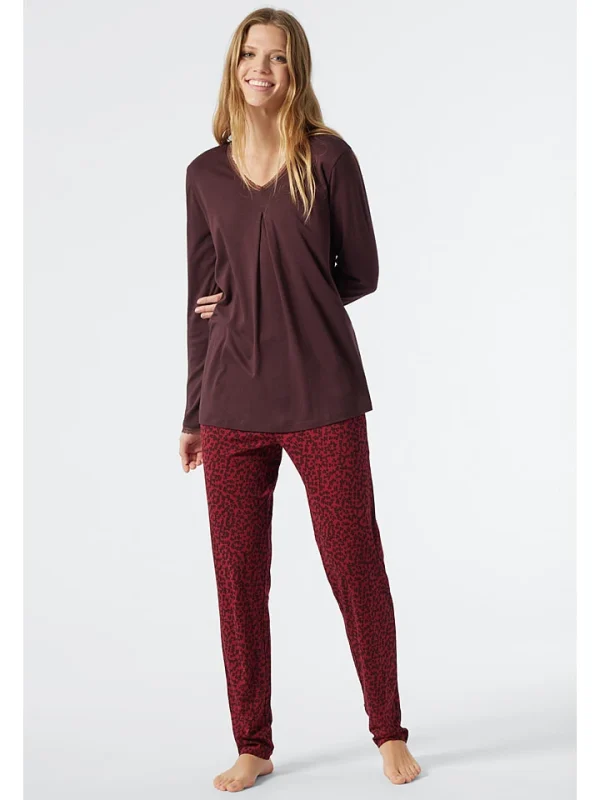 Schiesser Pyjama In Bordeaux 4