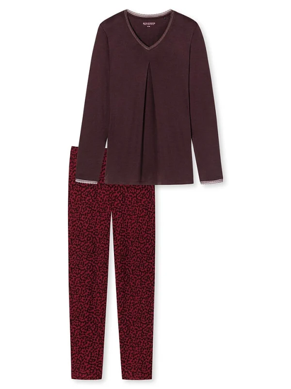 Schiesser Pyjama In Bordeaux 6