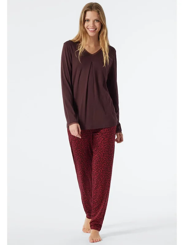 Schiesser Pyjama In Bordeaux 1