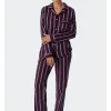 Schiesser Pyjama In Bordeaux/ Dunkelblau 8
