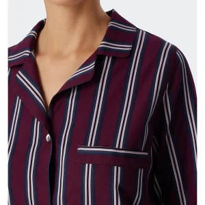 Schiesser Pyjama In Bordeaux/ Dunkelblau 14