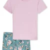 Schiesser Pyjama In Flieder/ Hellblau 17