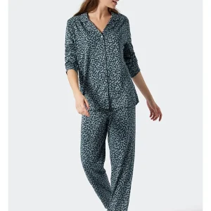 Schiesser Pyjama In Hellblau/ Dunkelblau 11