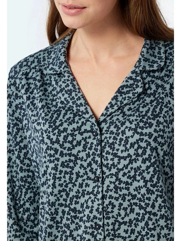 Schiesser Pyjama In Hellblau/ Dunkelblau 5
