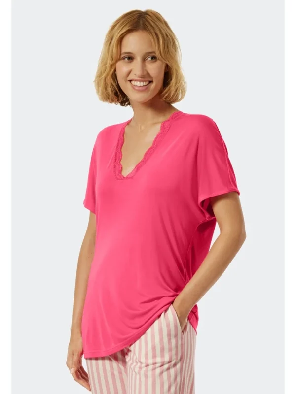 Schiesser Pyjama-Oberteil In Pink 4