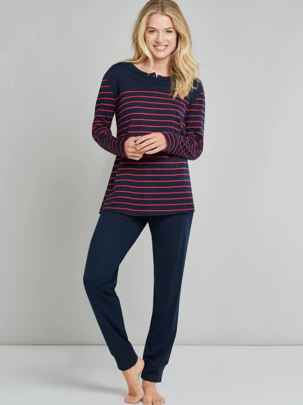 Schiesser Schlafanzug Langarm Sleepwear In Mehrfarbig 1