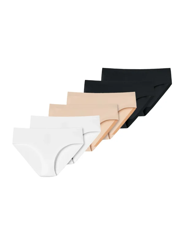 Schiesser Slip Uncover In Schwarz-weiss-sand 1