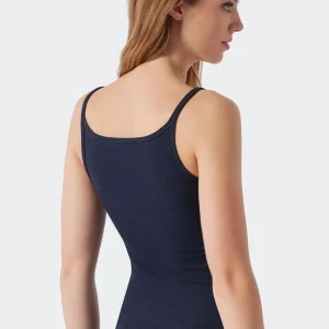 Schiesser Spaghettitop Personal Fit Rippe In Dunkelblau 10