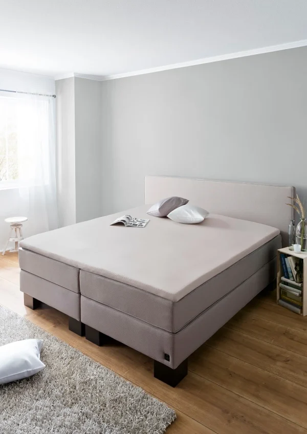 Schiesser Topper-Spannbettlaken In Silber 1