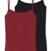 Schiesser Unterhemd 2er Pack In Rot/Schwarz 17